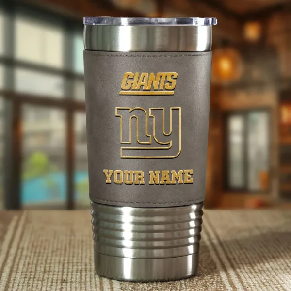 New York Giants Leather Tumbler Sport Gift For Fans SPTLEATHERTUM024 - Image 5