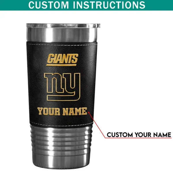 New York Giants Leather Tumbler Sport Gift For Fans SPTLEATHERTUM024 - Image 7