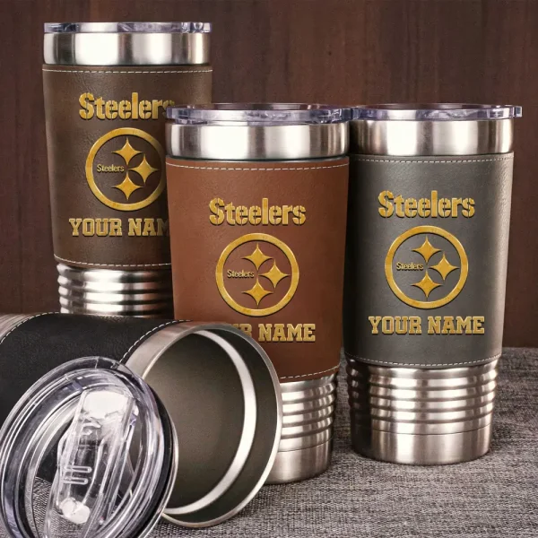 Pittsburgh Steelers Leather Tumbler Sport Gift For Fans SPTLEATHERTUM027