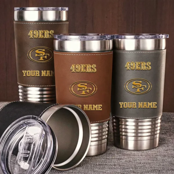 San Francisco 49ers Leather Tumbler Sport Gift For Fans SPTLEATHERTUM028