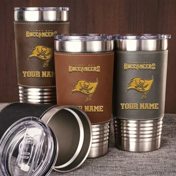Tampa Bay Buccaneers Leather Tumbler Sport Gift For Fans SPTLEATHERTUM030