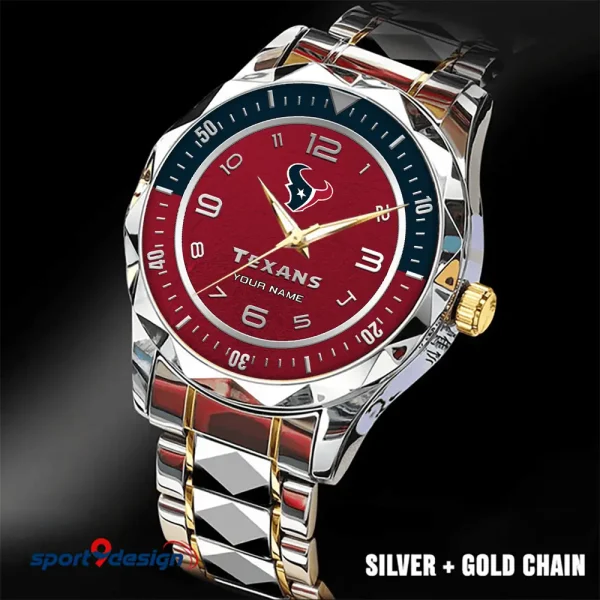 Houston Texans Business Watch For Men Automatic Mechanical Stainless Steel Band 2025 SPTDMW783 - Image 2