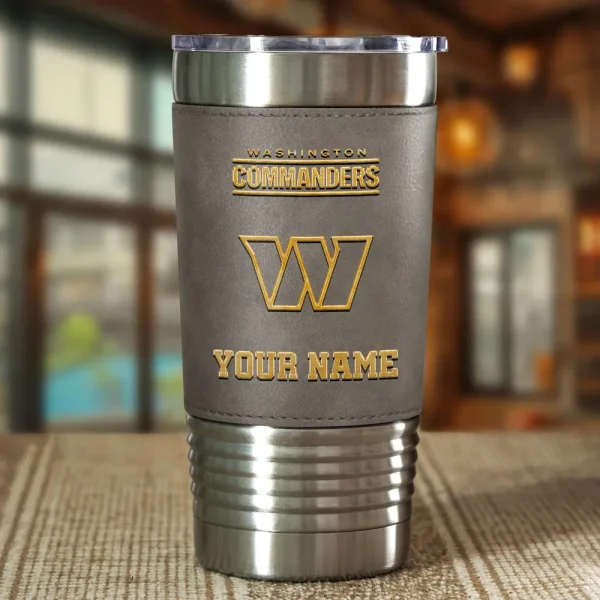 Washington Commanders Leather Tumbler Sport Gift For Fans SPTLEATHERTUM032 - Image 5