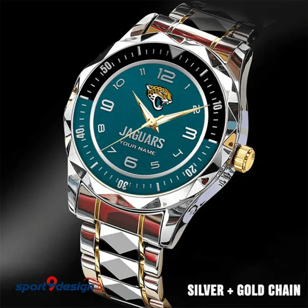 Jacksonville Jaguars Business Watch For Men Automatic Mechanical Stainless Steel Band 2025 SPTDMW785 - Image 3