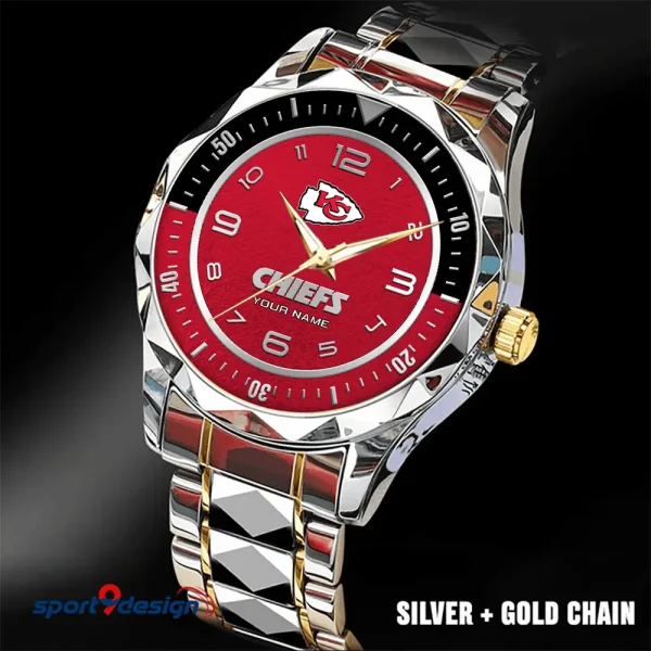 Kansas City Chiefs Business Watch For Men Automatic Mechanical Stainless Steel Band 2025 SPTDMW786 - Image 4