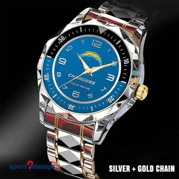 Los Angeles Chargers Business Watch For Men Automatic Mechanical Stainless Steel Band 2025 SPTDMW788 - Image 4
