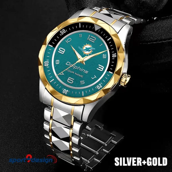 Miami Dolphins Business Watch For Men Automatic Mechanical Stainless Steel Band 2025 SPTDMW790