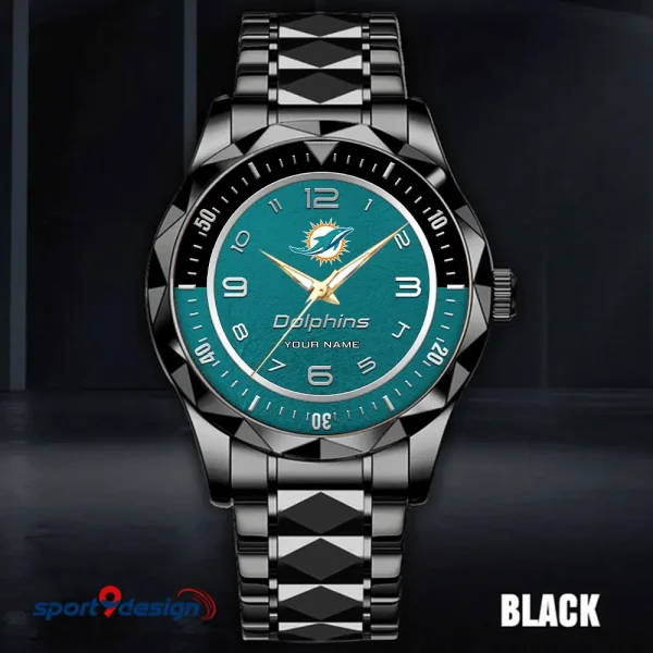 Miami Dolphins Business Watch For Men Automatic Mechanical Stainless Steel Band 2025 SPTDMW790 - Image 4