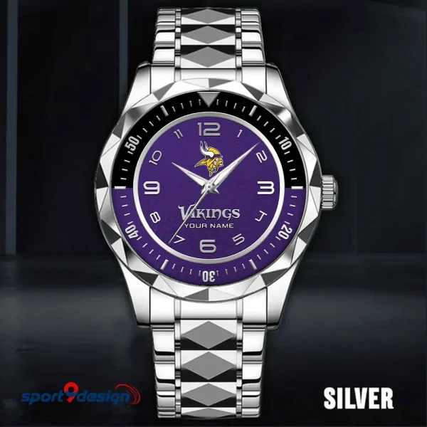 Minnesota Vikings Business Watch For Men Automatic Mechanical Stainless Steel Band 2025 SPTDMW791 - Image 2