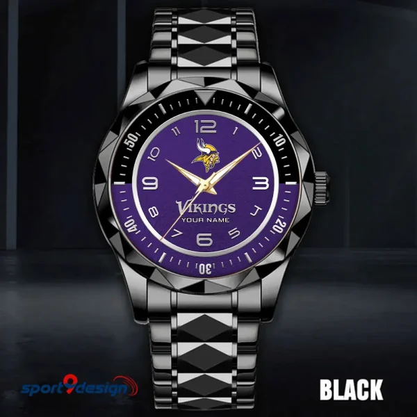 Minnesota Vikings Business Watch For Men Automatic Mechanical Stainless Steel Band 2025 SPTDMW791 - Image 3