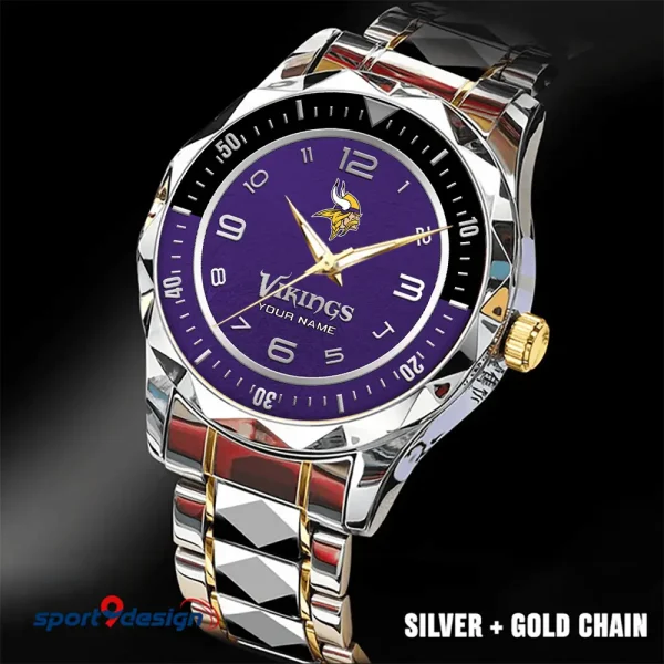 Minnesota Vikings Business Watch For Men Automatic Mechanical Stainless Steel Band 2025 SPTDMW791 - Image 5