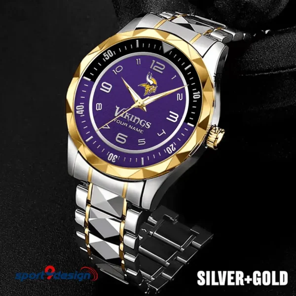 Minnesota Vikings Business Watch For Men Automatic Mechanical Stainless Steel Band 2025 SPTDMW791