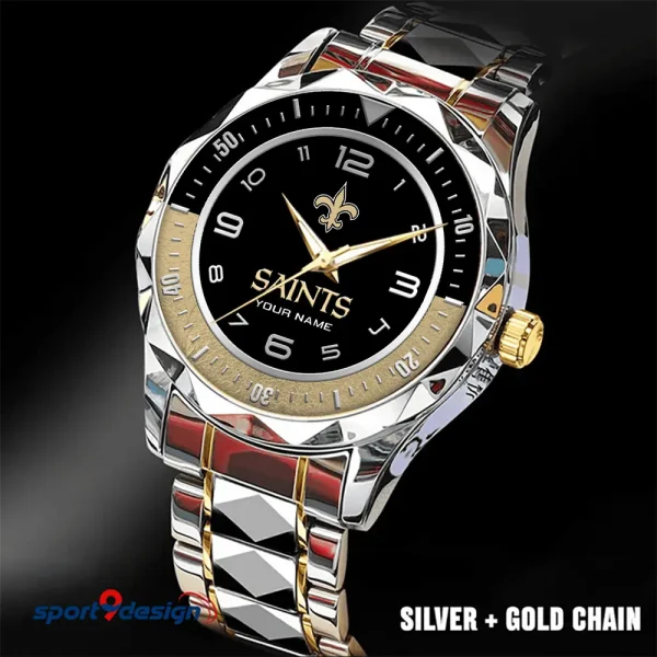 New Orleans Saints Business Watch For Men Automatic Mechanical Stainless Steel Band 2025 SPTDMW793 - Image 5