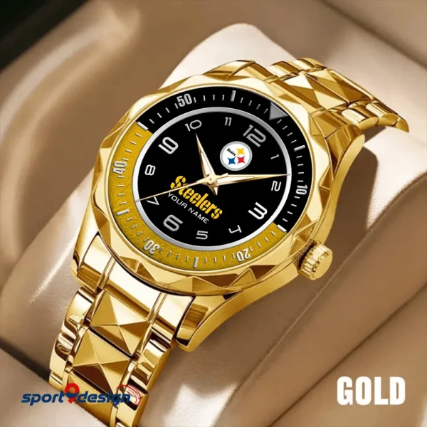 Pittsburgh Steelers Business Watch For Men Automatic Mechanical Stainless Steel Band 2025 SPTDMW797 - Image 3