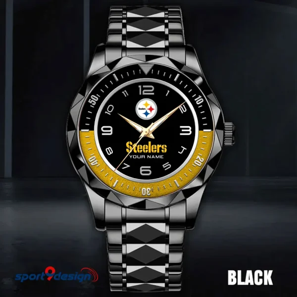 Pittsburgh Steelers Business Watch For Men Automatic Mechanical Stainless Steel Band 2025 SPTDMW797 - Image 4