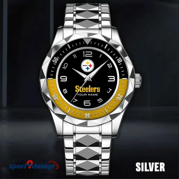Pittsburgh Steelers Business Watch For Men Automatic Mechanical Stainless Steel Band 2025 SPTDMW797 - Image 5