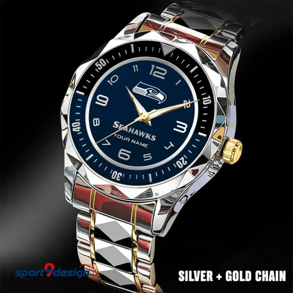 Seattle Seahawks Business Watch For Men Automatic Mechanical Stainless Steel Band 2025 SPTDMW799 - Image 2