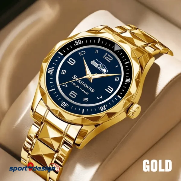 Seattle Seahawks Business Watch For Men Automatic Mechanical Stainless Steel Band 2025 SPTDMW799 - Image 3