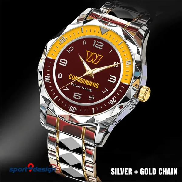 Washington Commanders Business Watch For Men Automatic Mechanical Stainless Steel Band 2025 SPTDMW802 - Image 2