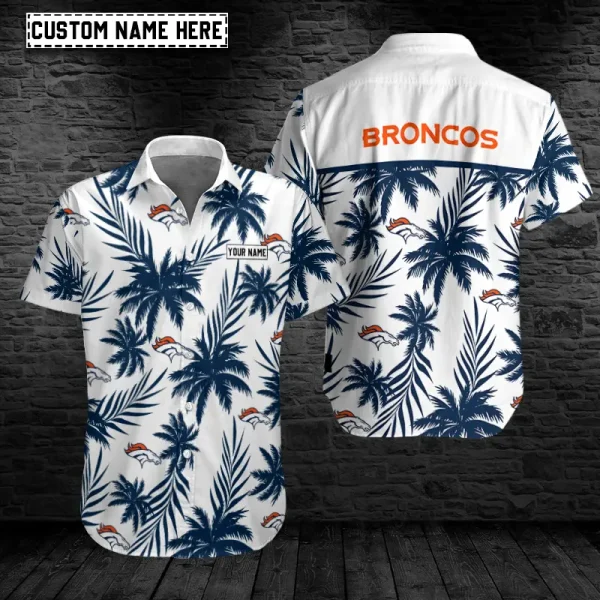 Denver Broncos Button Shirt Summer Holiday Gift For Sports Enthusiast AZCBS210