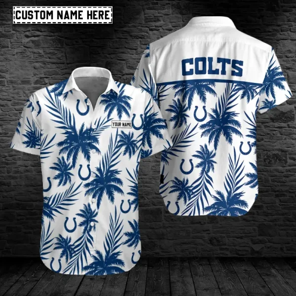 Indianapolis Colts Button Shirt Summer Holiday Gift For Sports Enthusiast AZCBS214
