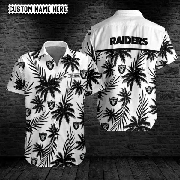Las Vegas Raiders Button Shirt Summer Holiday Gift For Sports Enthusiast AZCBS217