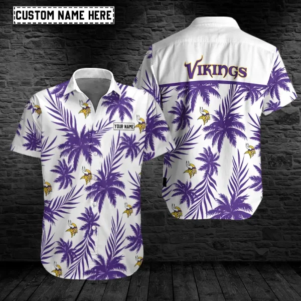 Minnesota Vikings Button Shirt Summer Holiday Gift For Sports Enthusiast AZCBS221