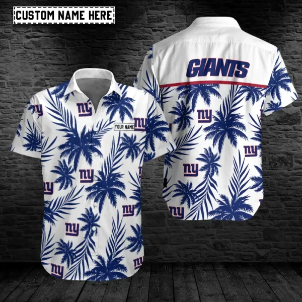 New York Giants Button Shirt Summer Holiday Gift For Sports Enthusiast AZCBS224
