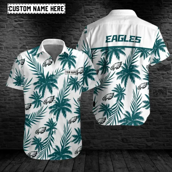 Philadelphia Eagles Button Shirt Summer Holiday Gift For Sports Enthusiast AZCBS226