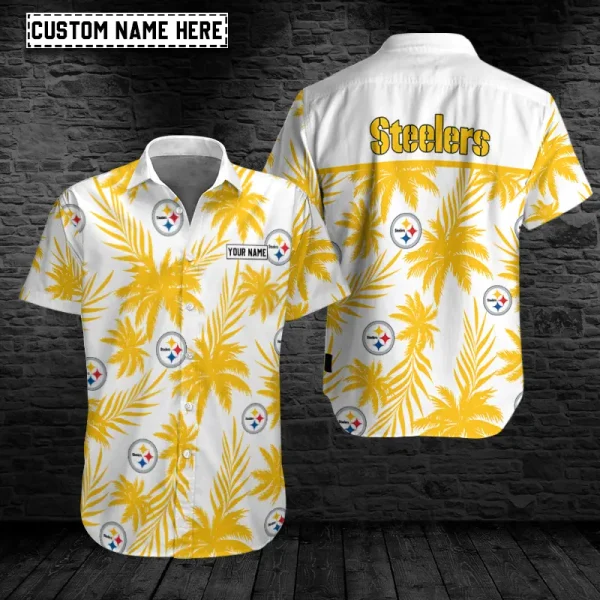 Pittsburgh Steelers Button Shirt Summer Holiday Gift For Sports Enthusiast AZCBS227