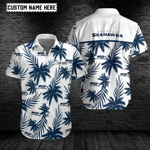 Seattle Seahawks Button Shirt Summer Holiday Gift For Sports Enthusiast AZCBS229