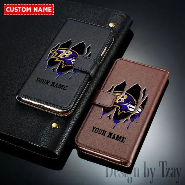 Baltimore Ravens Leather Wallet Phone Case SPTLWPC035