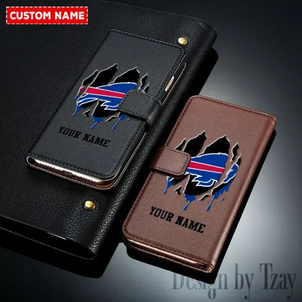Buffalo Bills Leather Wallet Phone Case SPTLWPC036