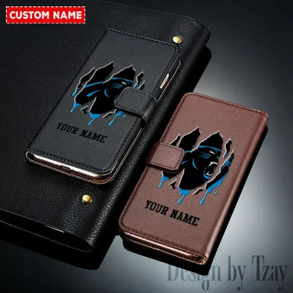 Carolina Panthers Leather Wallet Phone Case SPTLWPC037