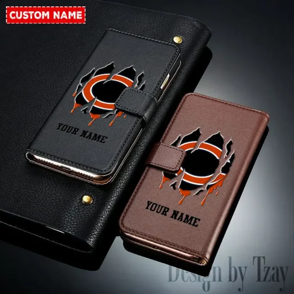 Chicago Bears Leather Wallet Phone Case SPTLWPC038