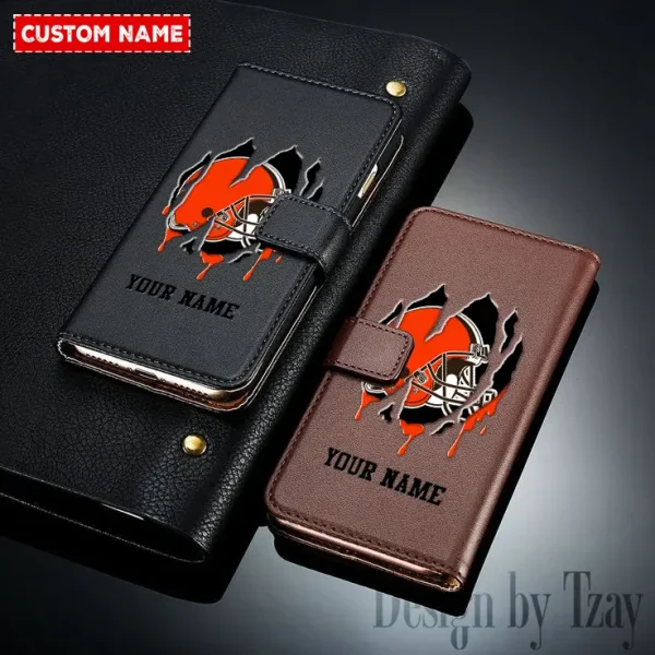 Cleveland Browns Leather Wallet Phone Case SPTLWPC040