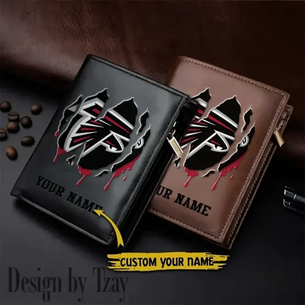 Atlanta Falcons Leather Vertical Men Wallet Gifts For Fans SPTLVW884
