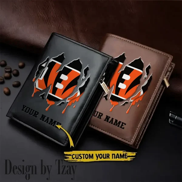 Cincinnati Bengals Leather Vertical Men Wallet Gifts For Fans SPTLVW889