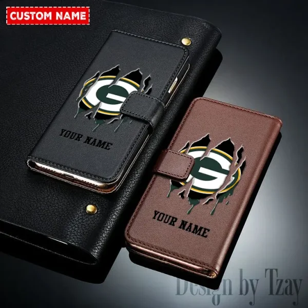 Green Bay Packers Leather Wallet Phone Case SPTLWPC044