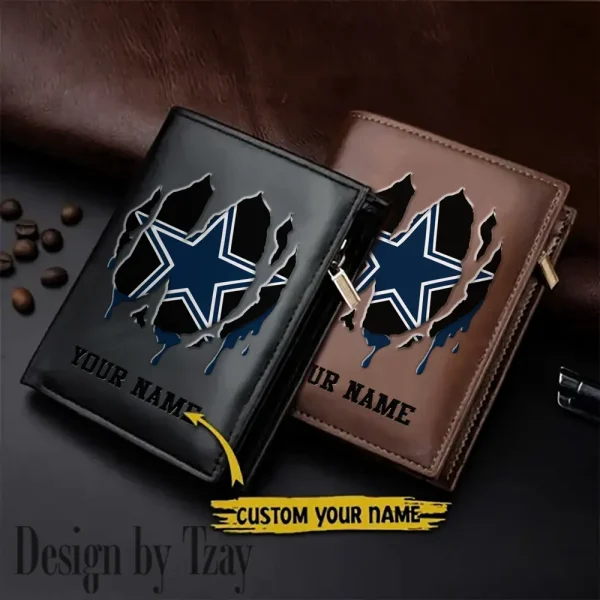 Dallas Cowboys Leather Vertical Men Wallet Gifts For Fans SPTLVW891