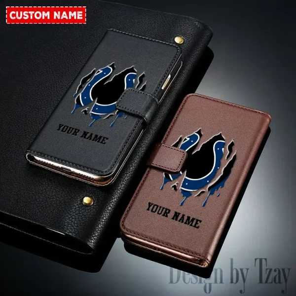Indianapolis Colts Leather Wallet Phone Case SPTLWPC046