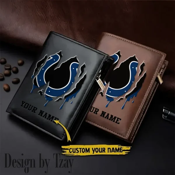 Indianapolis Colts Leather Vertical Men Wallet Gifts For Fans SPTLVW896