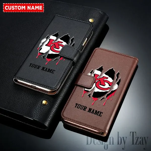 Kansas City Chiefs Leather Wallet Phone Case SPTLWPC048
