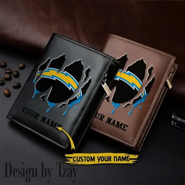 Los Angeles Chargers Leather Vertical Men Wallet Gifts For Fans SPTLVW900