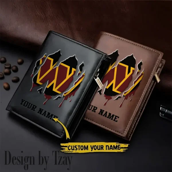 Washington Commanders Leather Vertical Men Wallet Gifts For Fans SPTLVW912