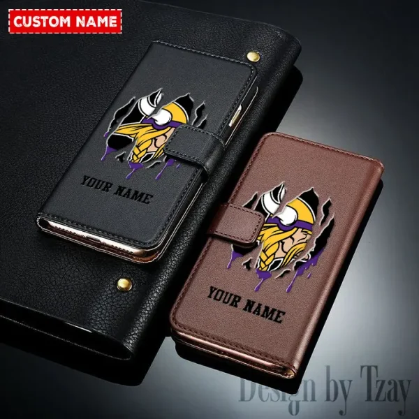 Minnesota Vikings Leather Wallet Phone Case SPTLWPC053