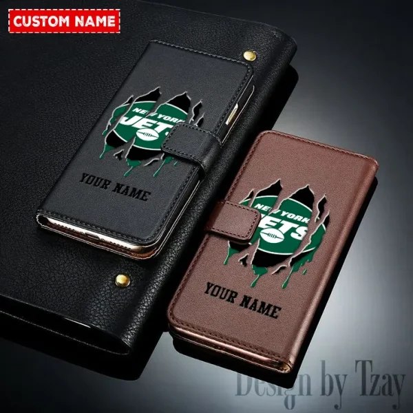 New York Jets Leather Wallet Phone Case SPTLWPC057