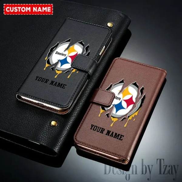 Pittsburgh Steelers Leather Wallet Phone Case SPTLWPC059