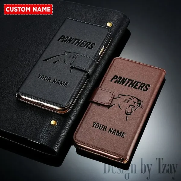 Carolina Panthers Leather Wallet Phone Case SPTLWPC069