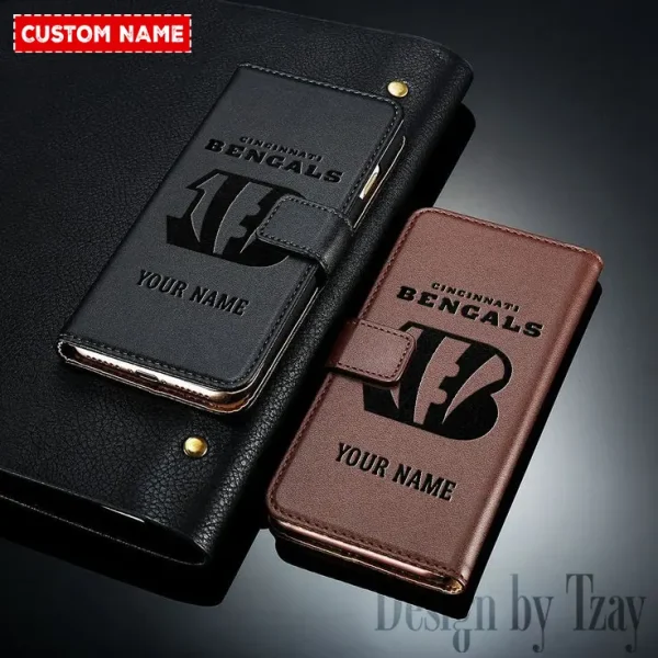 Cincinnati Bengals Leather Wallet Phone Case SPTLWPC071